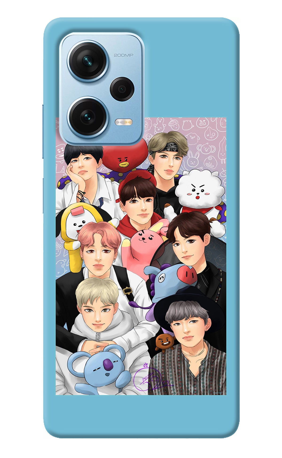 BTS with animals Redmi Note 12 Pro+ 5G Back Cover