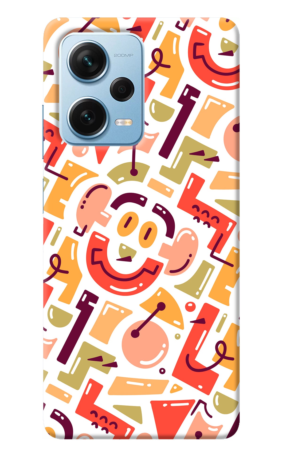 Doodle Pattern Redmi Note 12 Pro+ 5G Back Cover