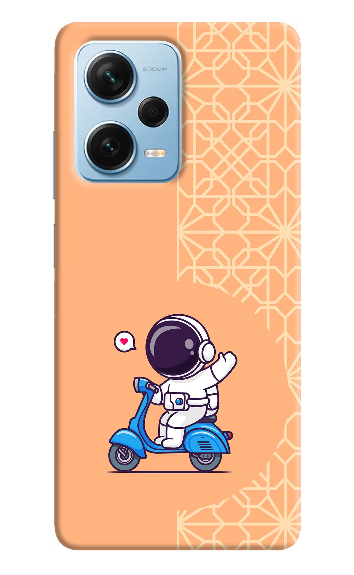Cute Astronaut Riding Redmi Note 12 Pro+ 5G Hard Case Back Cover by Casekaro