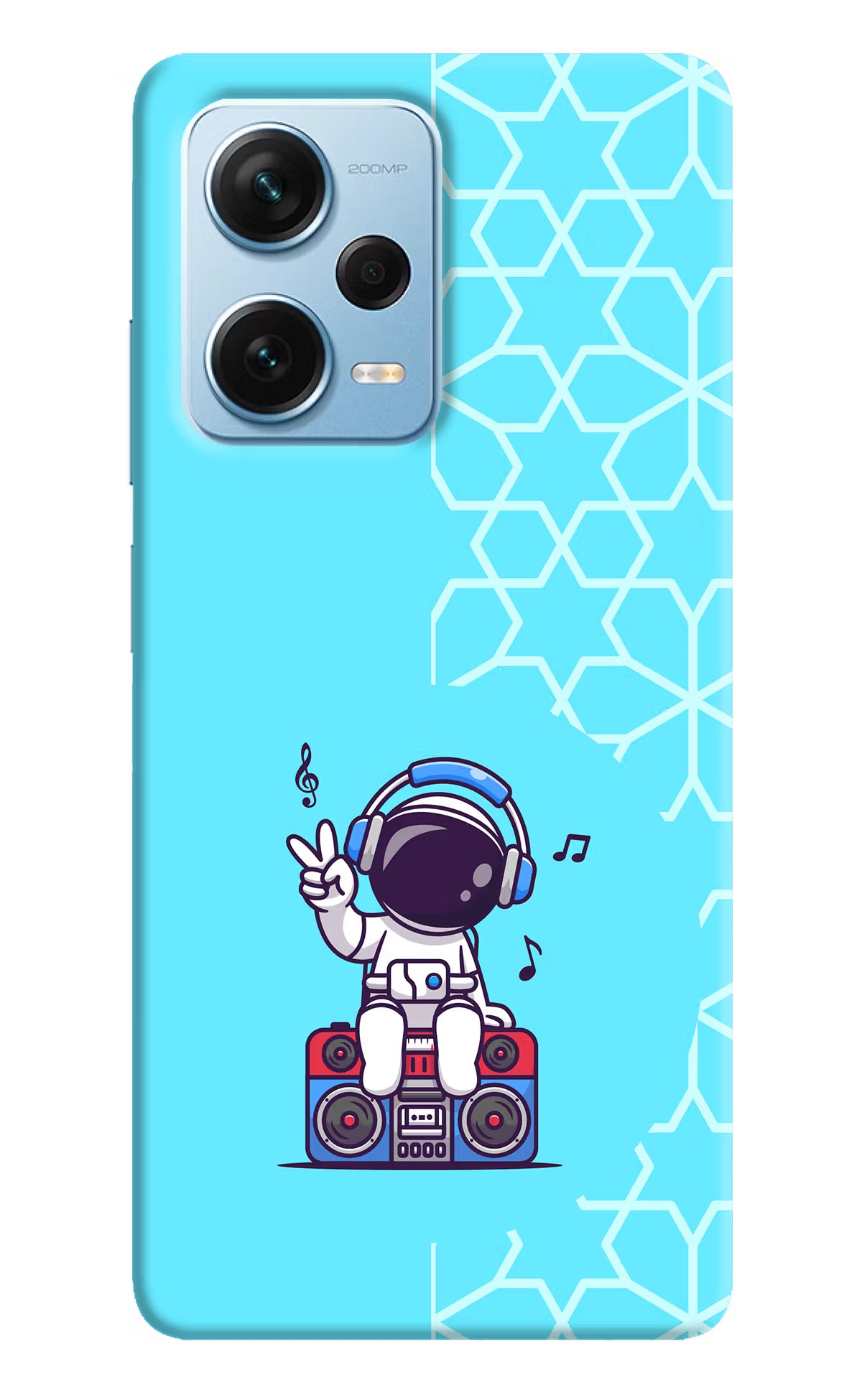 Cute Astronaut Chilling Redmi Note 12 Pro+ 5G Hard Case Back Cover by Casekaro