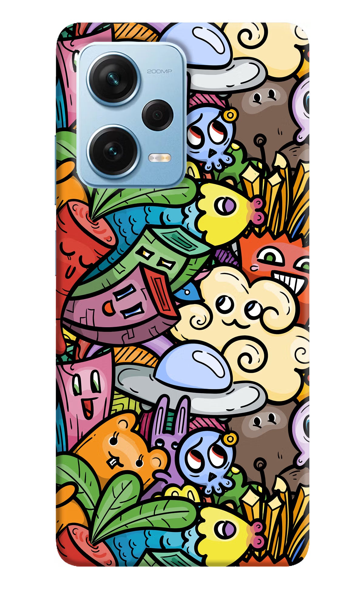 Veggie Doodle Redmi Note 12 Pro+ 5G Hard Case Back Cover by Casekaro