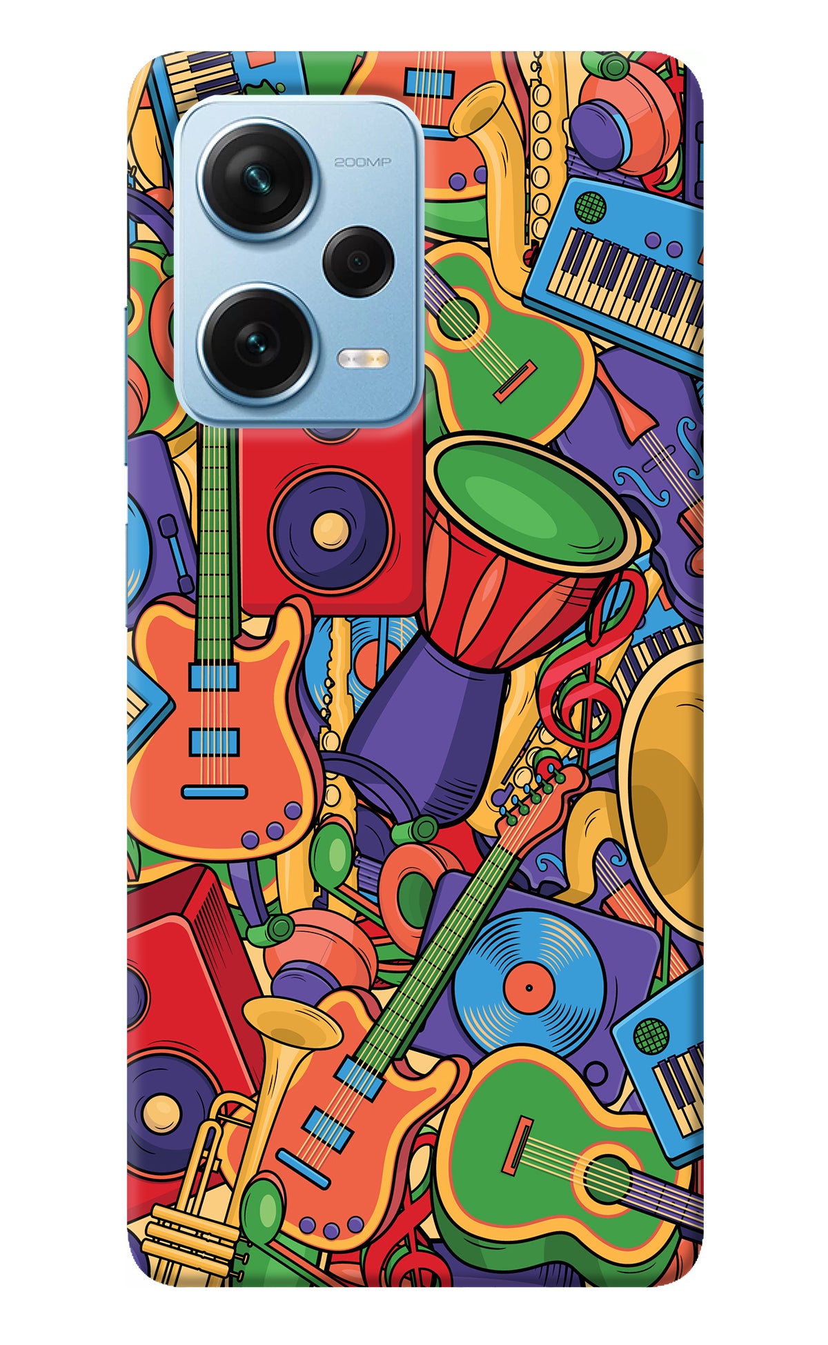 Music Instrument Doodle Redmi Note 12 Pro+ 5G Back Cover