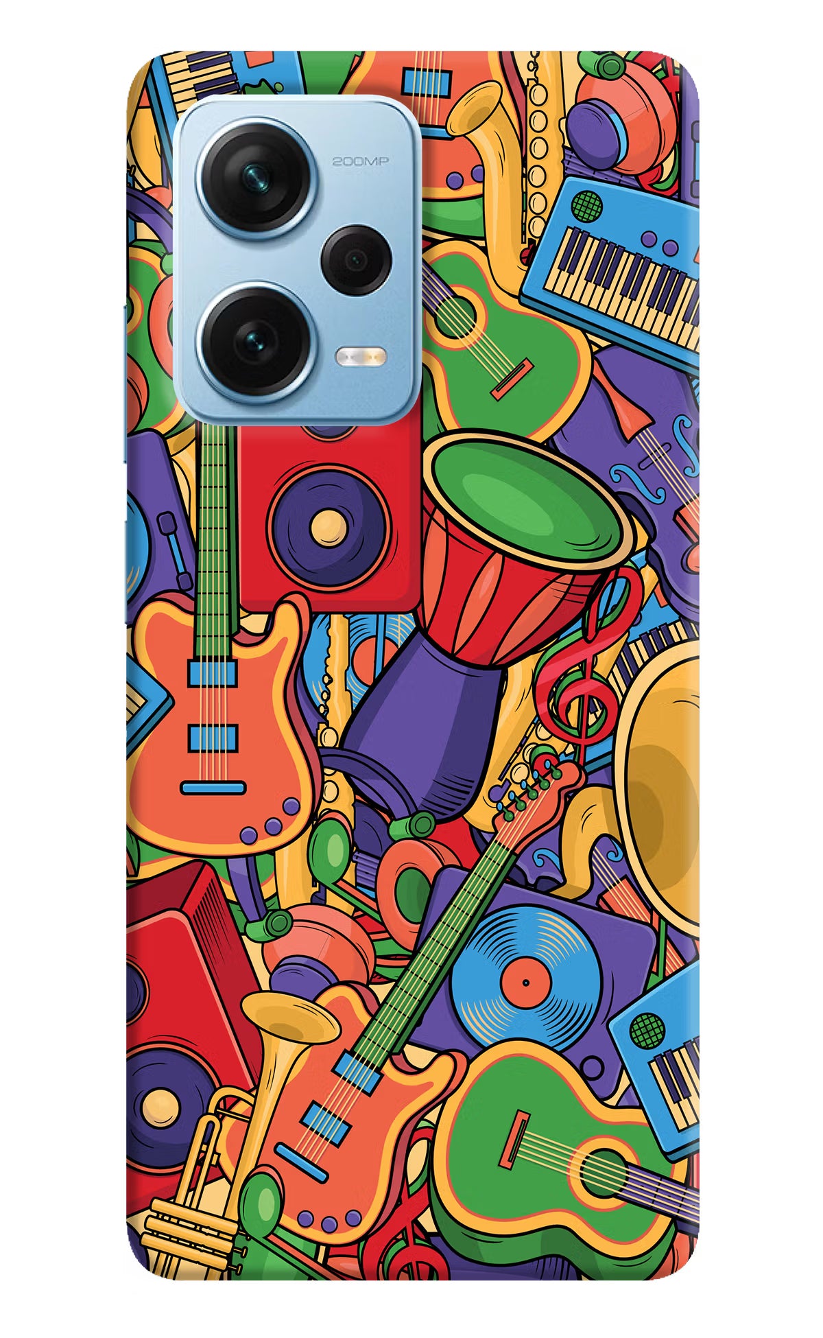 Music Instrument Doodle Redmi Note 12 Pro+ 5G Hard Case Back Cover by Casekaro