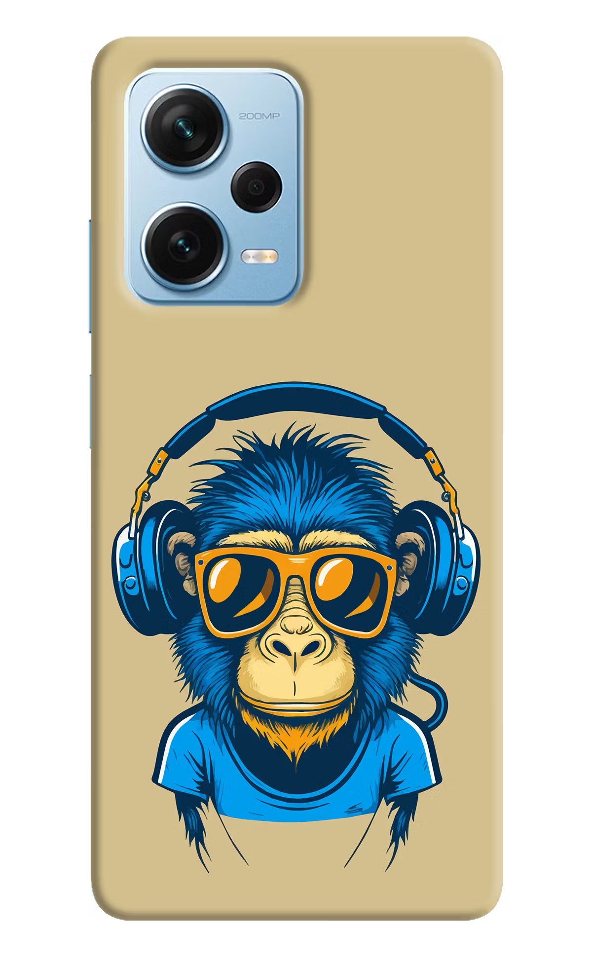 Monkey Headphone Redmi Note 12 Pro+ 5G Hard Case Back Cover by Casekaro