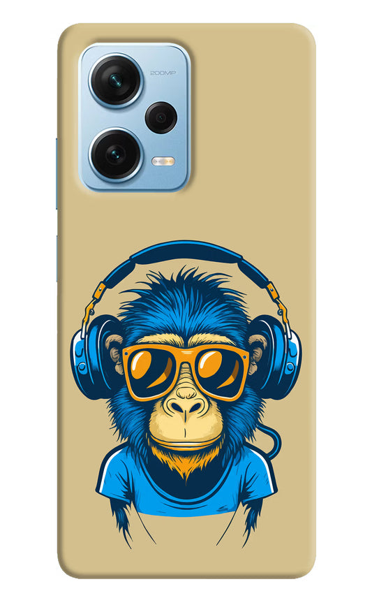 Monkey Headphone Redmi Note 12 Pro+ 5G Hard Case Back Cover by Casekaro