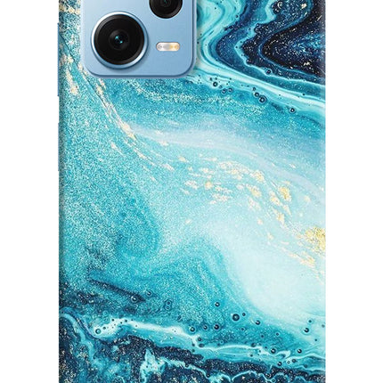 Blue Glitter Marble Redmi Note 12 Pro+ 5G Hard Case Back Cover by Casekaro