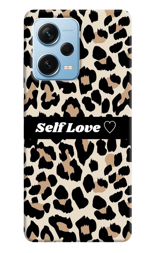 Leopard Print Self Love Redmi Note 12 Pro+ 5G Hard Case Back Cover by Casekaro