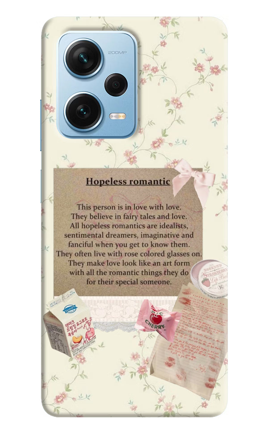 Hopeless Romantic Redmi Note 12 Pro+ 5G Back Cover, Hard case
