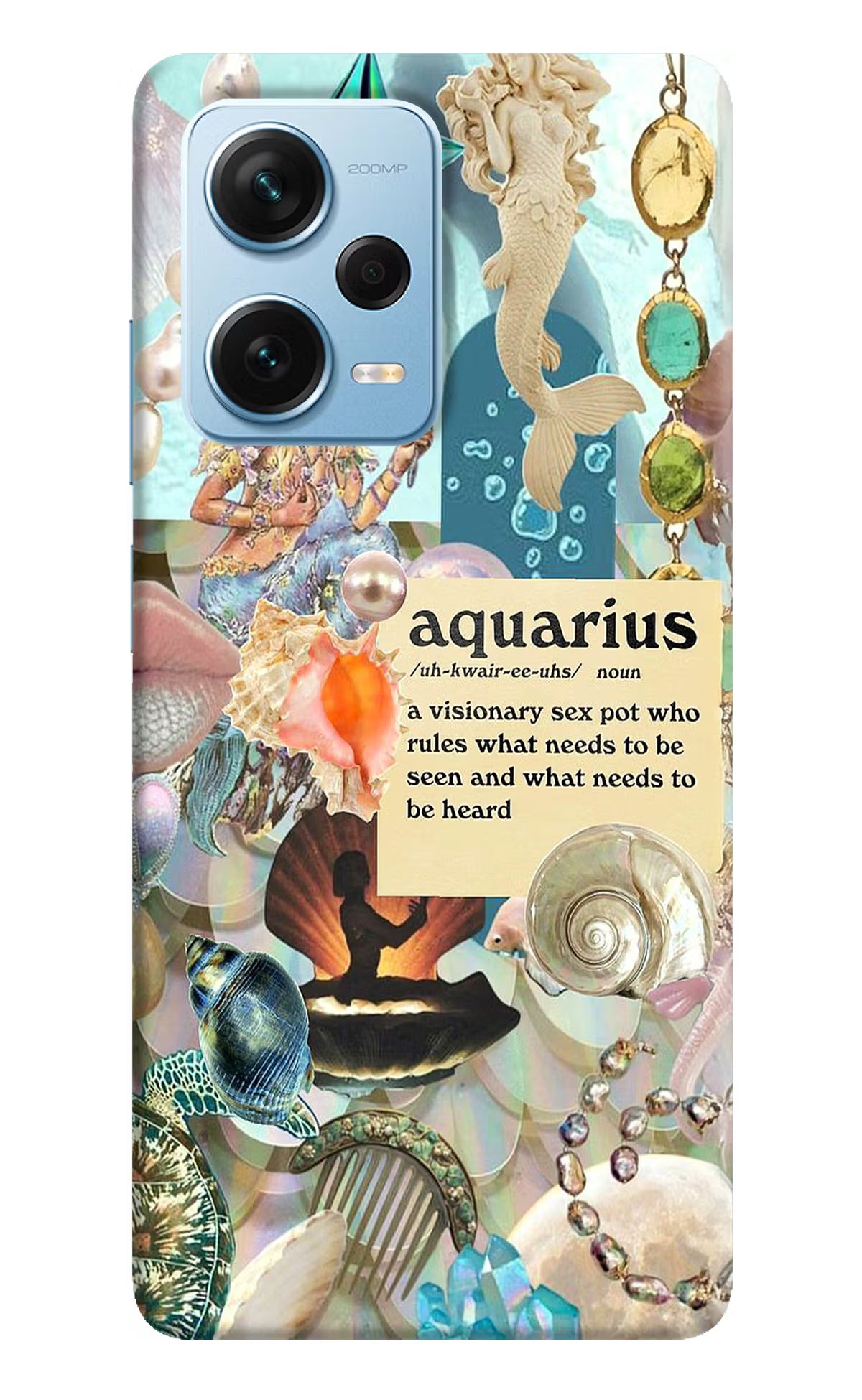 Aquarius Zodiac Redmi Note 12 Pro+ 5G Hard Case Back Cover by Casekaro