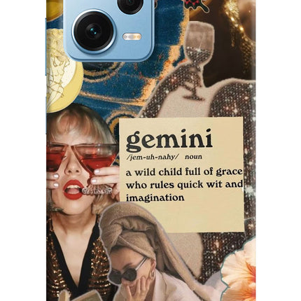 Gemini Zodiac Redmi Note 12 Pro+ 5G Hard Case Back Cover by Casekaro