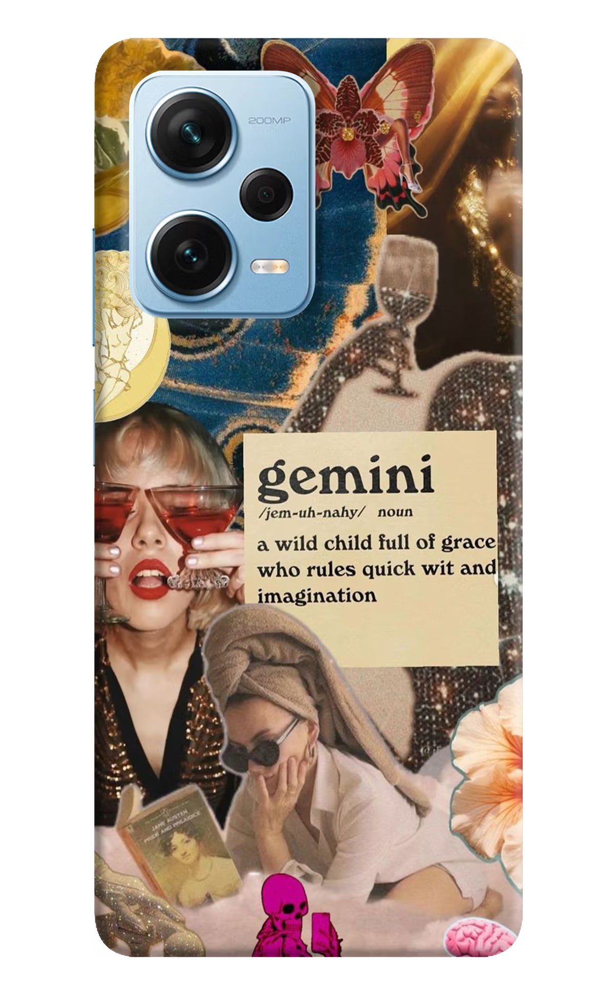Gemini Zodiac Redmi Note 12 Pro+ 5G Hard Case Back Cover by Casekaro