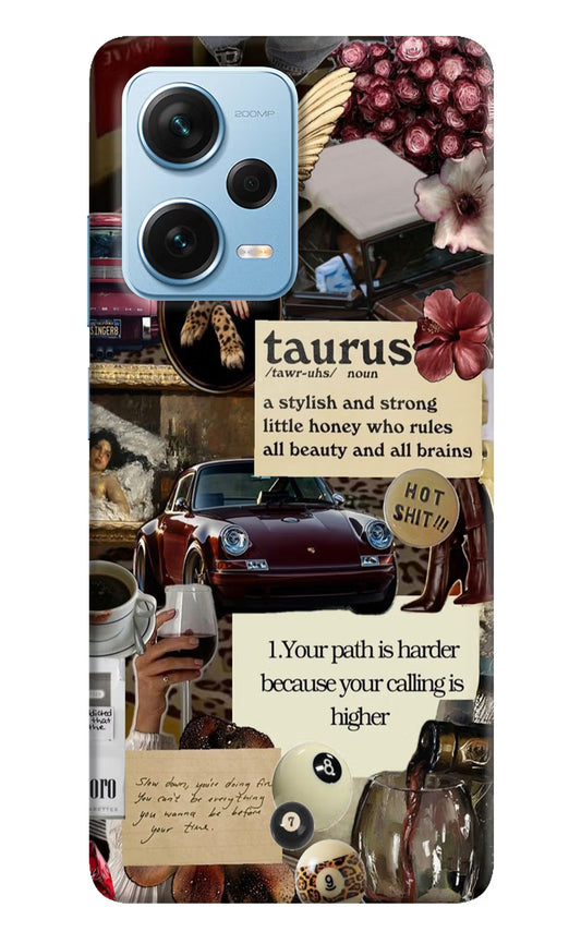 Taurus Zodiac Redmi Note 12 Pro+ 5G Hard Case Back Cover by Casekaro