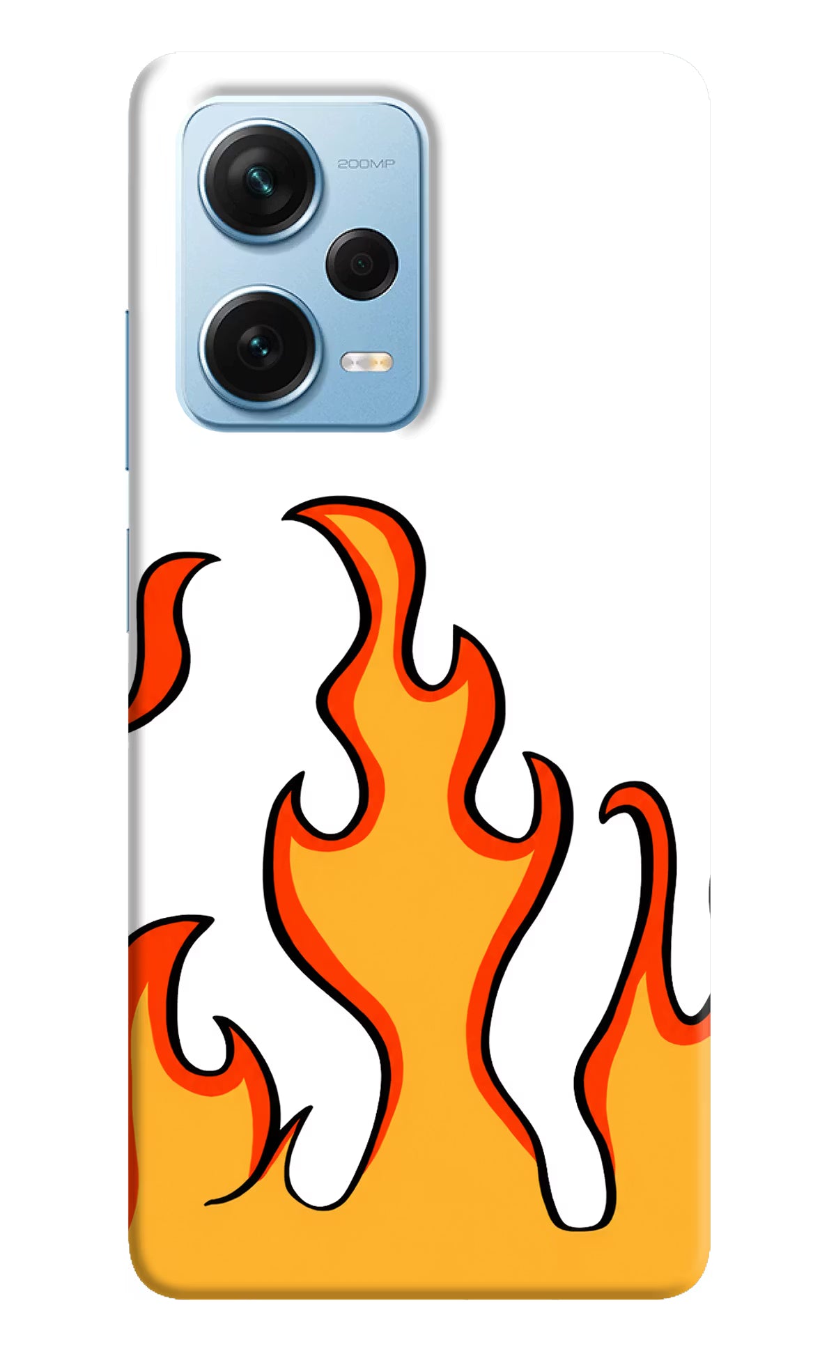 Fired Up – White Redmi Note 12 Pro+ 5G Hard Case Back Cover by Casekaro