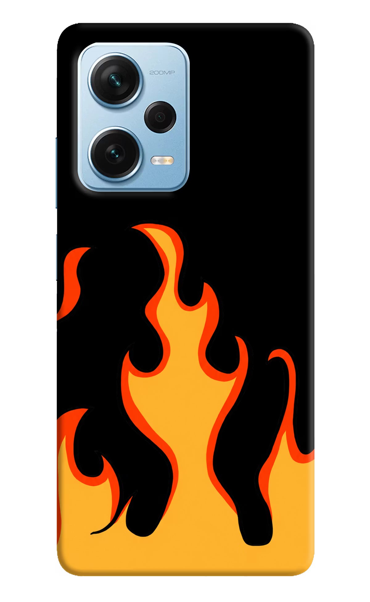 Fired Up – Black Redmi Note 12 Pro+ 5G Hard Case Back Cover by Casekaro