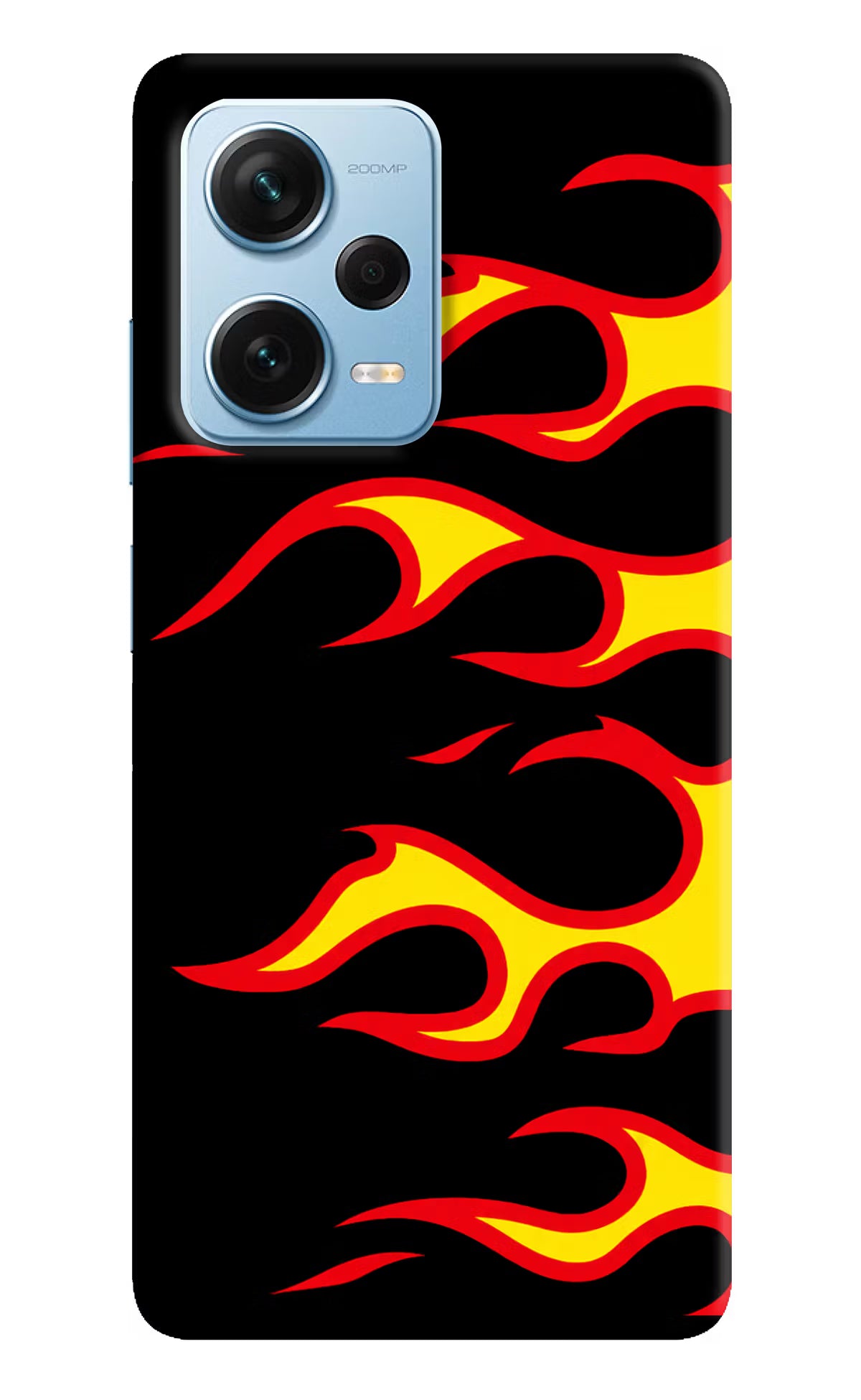 Side Sweep Flames Redmi Note 12 Pro+ 5G Hard Case Back Cover by Casekaro