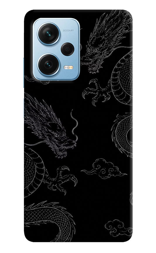 Twin Dragons Redmi Note 12 Pro+ 5G Hard Case Back Cover by Casekaro