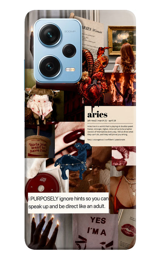 Zodiac Aries Redmi Note 12 Pro+ 5G Hard Case Back Cover by Casekaro