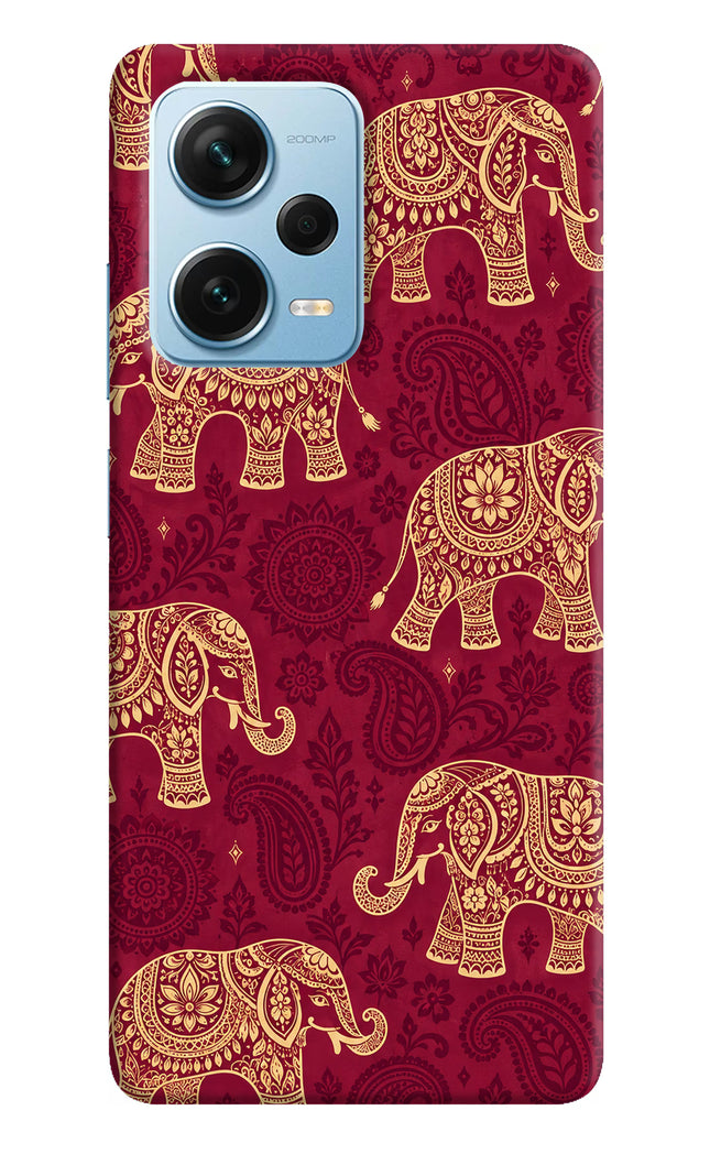 Maroon Elephant Redmi Note 12 Pro+ 5G Hard Case Back Cover by Casekaro