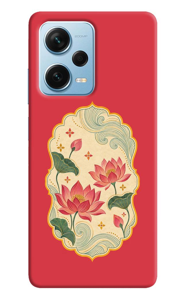 Pink Lotus Redmi Note 12 Pro+ 5G Hard Case Back Cover by Casekaro
