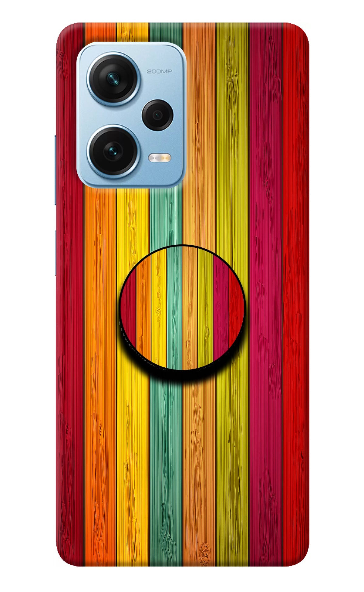 Multicolor Wooden Redmi Note 12 Pro+ 5G Pop Case