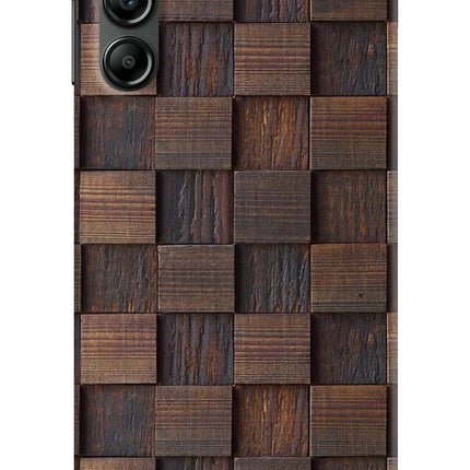 Wooden Cube Design Samsung A14 5G Hard Case Back Cover by Casekaro