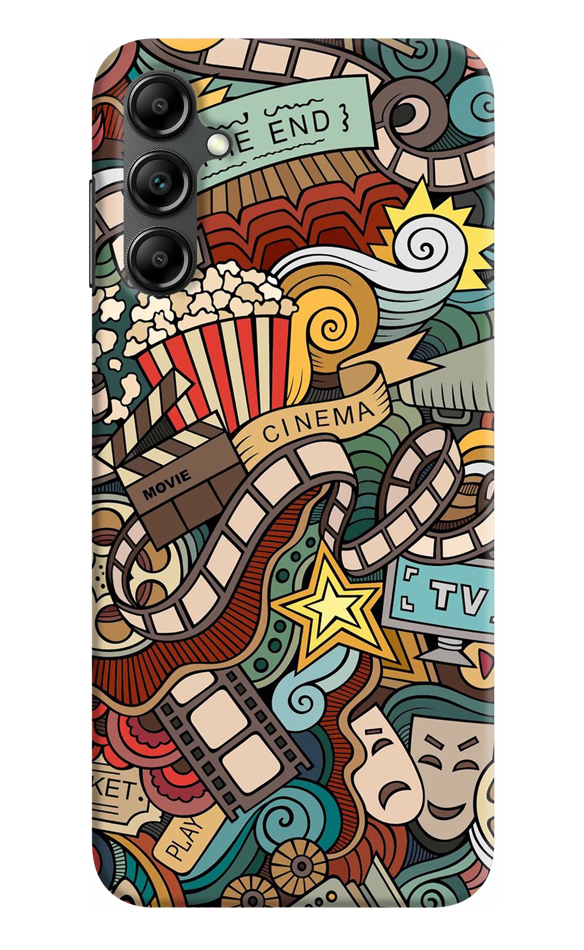 Cinema Abstract Samsung A14 5G Hard Case Back Cover by Casekaro
