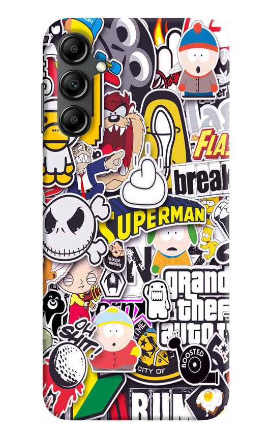 Sticker Bomb Samsung A14 5G Hard Case Back Cover by Casekaro