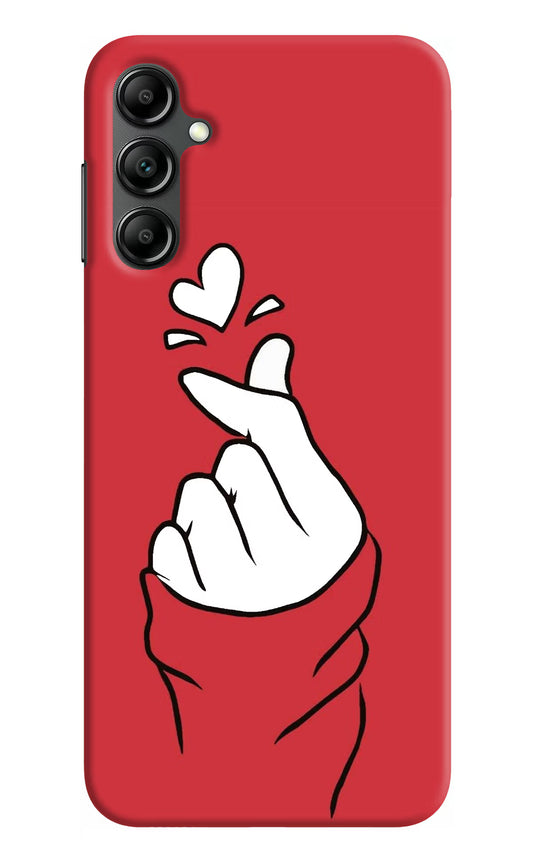 Korean Love Sign Samsung A14 5G Hard Case Back Cover by Casekaro