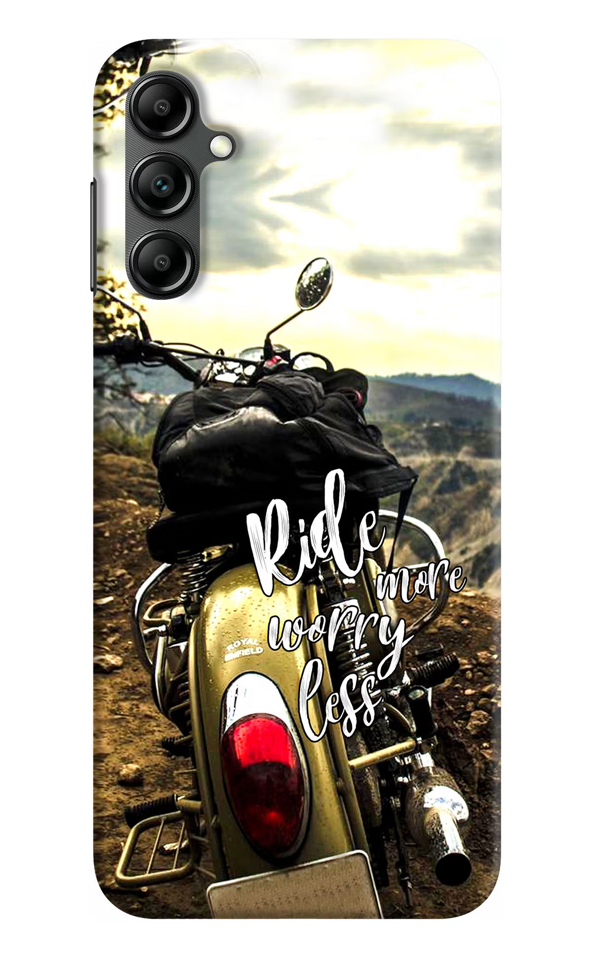 Ride More Worry Less Samsung A14 5G Hard Case Back Cover by Casekaro