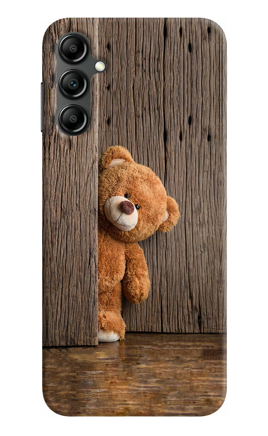 Teddy Wooden Samsung A14 5G Hard Case Back Cover by Casekaro