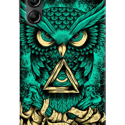 Green Owl Samsung A14 5G Hard Case Back Cover by Casekaro