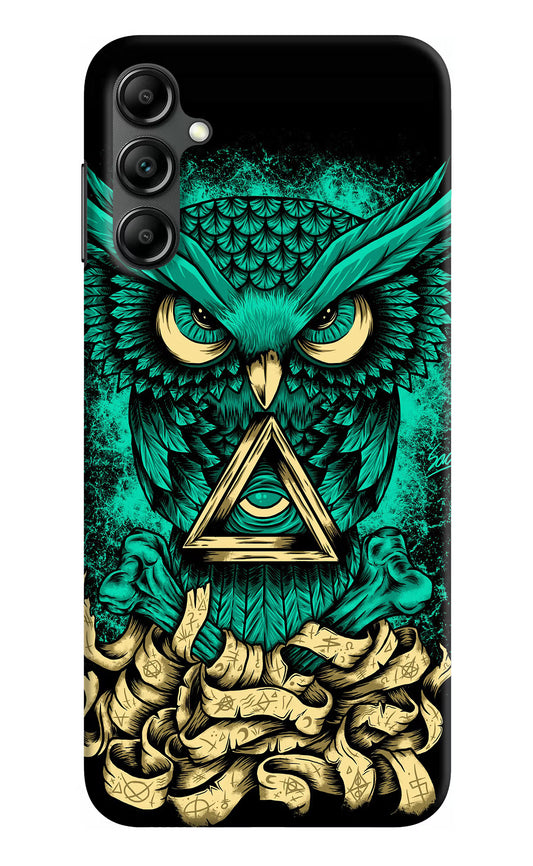 Green Owl Samsung A14 5G Hard Case Back Cover by Casekaro