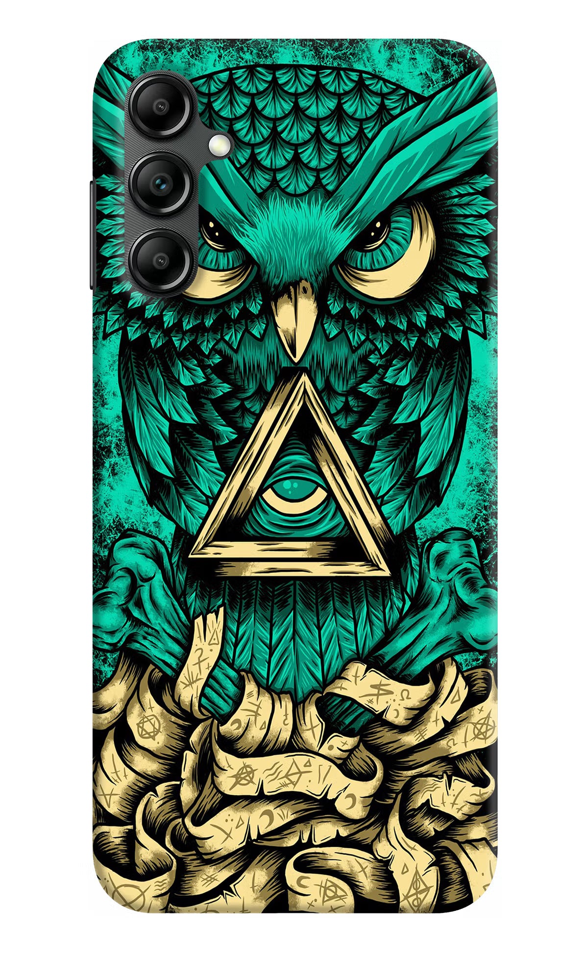 Green Owl Samsung A14 5G Hard Case Back Cover by Casekaro