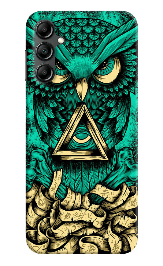 Green Owl Samsung A14 5G Hard Case Back Cover by Casekaro