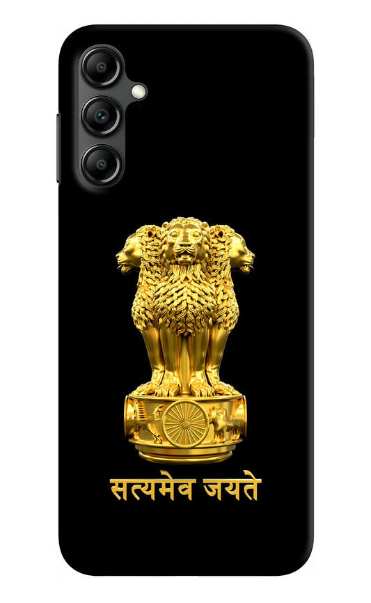 Satyamev Jayate Golden Samsung A14 5G Hard Case Back Cover by Casekaro