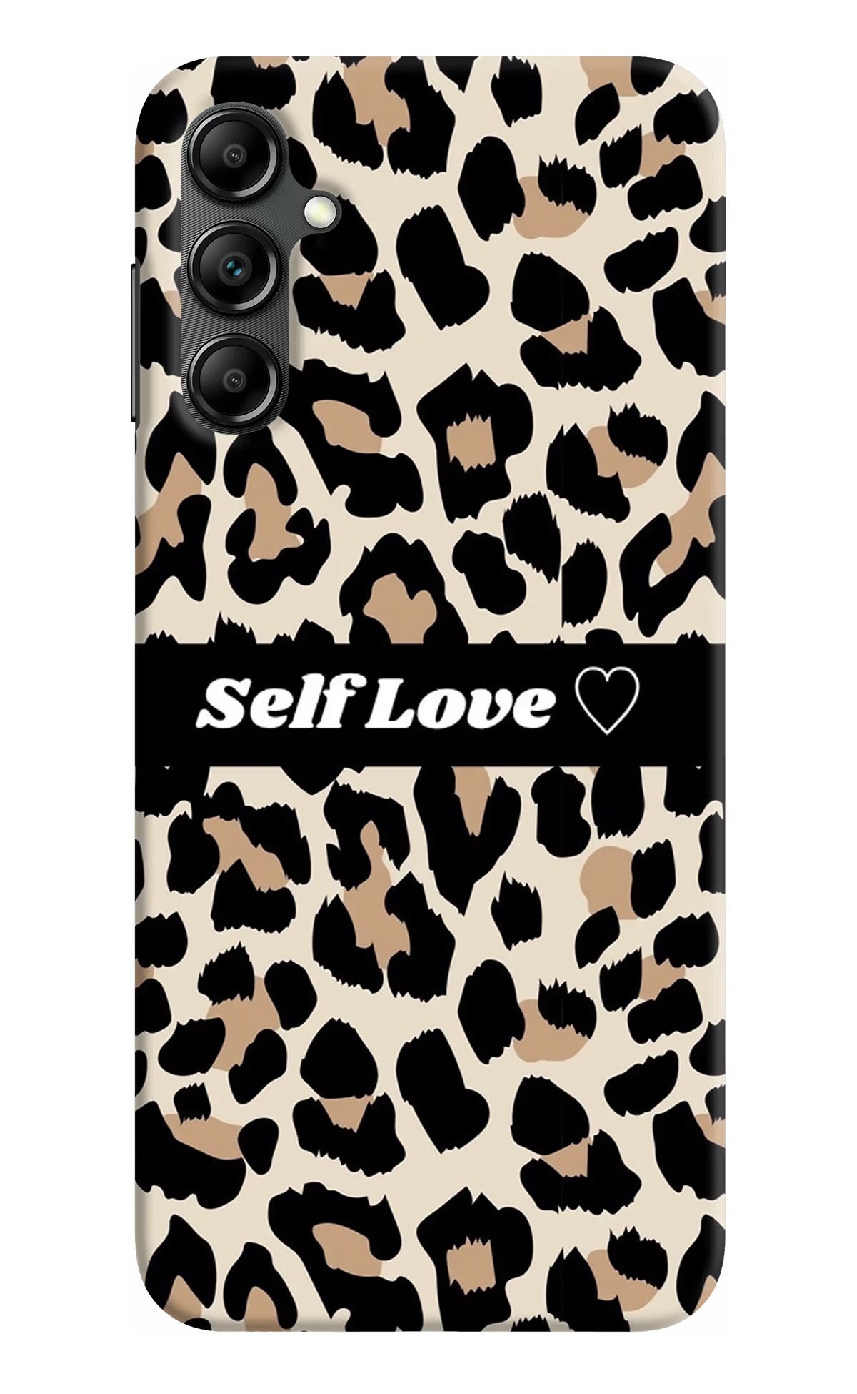 Leopard Print Self Love Samsung A14 5G Hard Case Back Cover by Casekaro