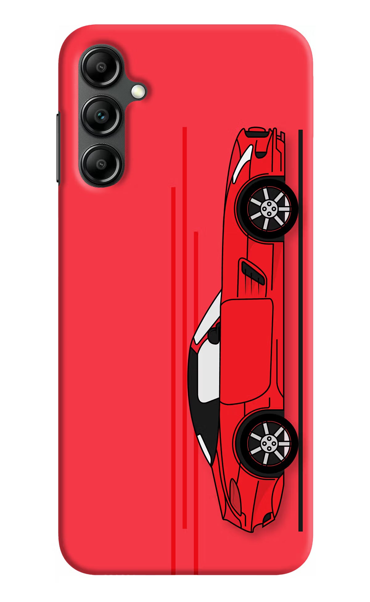 Red Velocity Samsung A14 5G Hard Case Back Cover by Casekaro