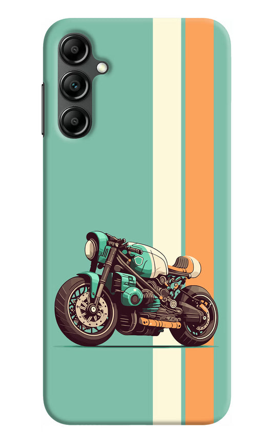 Striped Moto Drift Samsung A14 5G Hard Case Back Cover by Casekaro