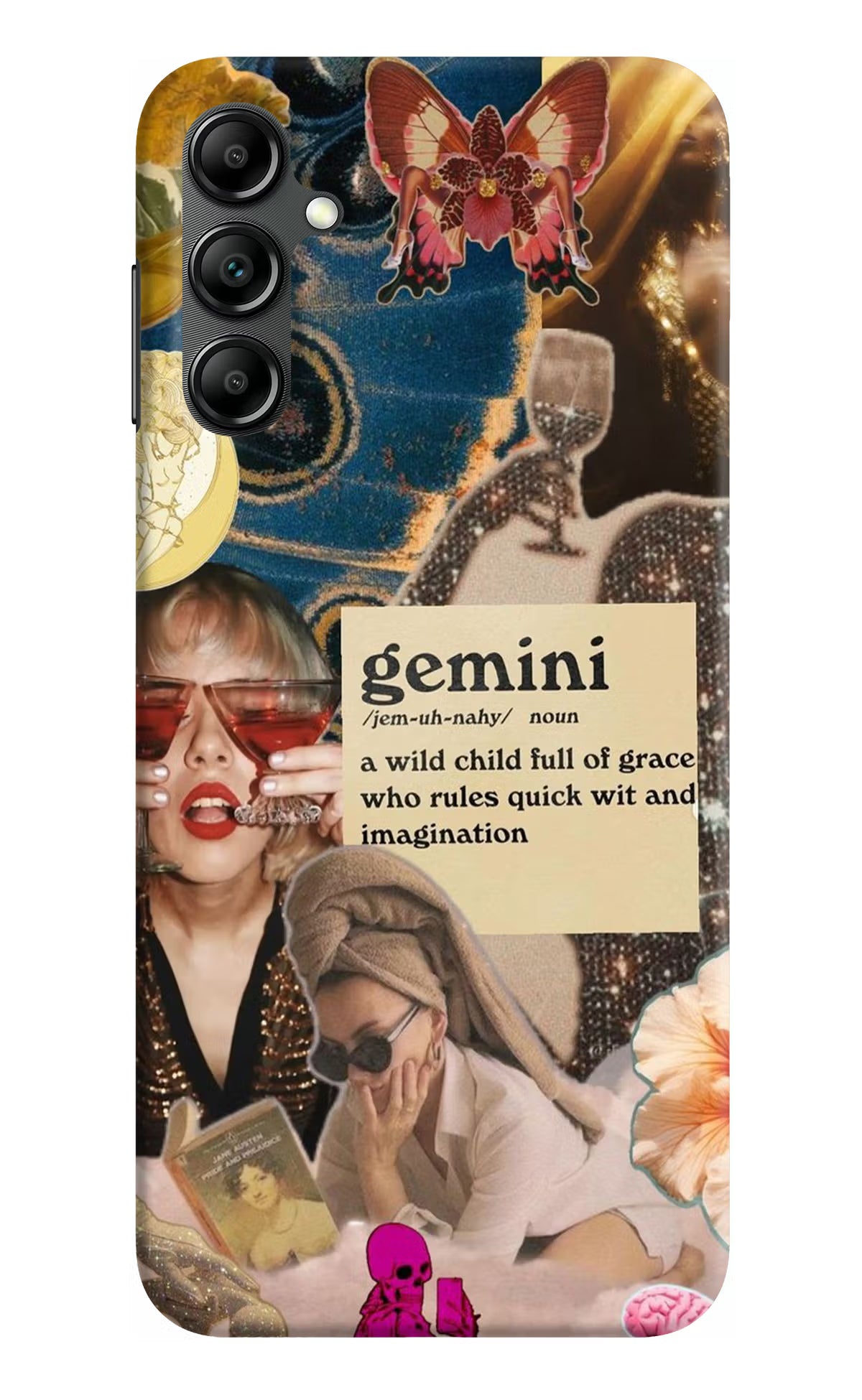 Gemini Zodiac Samsung A14 5G Hard Case Back Cover by Casekaro