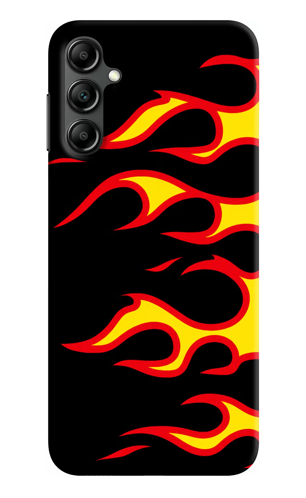 Side Sweep Flames Samsung A14 5G Hard Case Back Cover by Casekaro