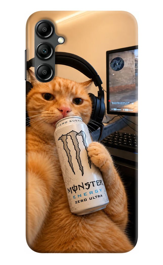 Gamer Cat Energy Samsung A14 5G Hard Case Back Cover by Casekaro