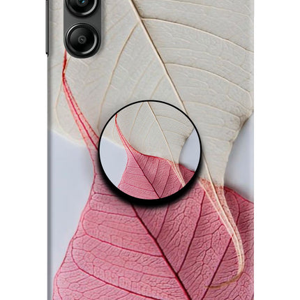 White Pink Leaf Samsung A14 5G Pop Case by Casekaro