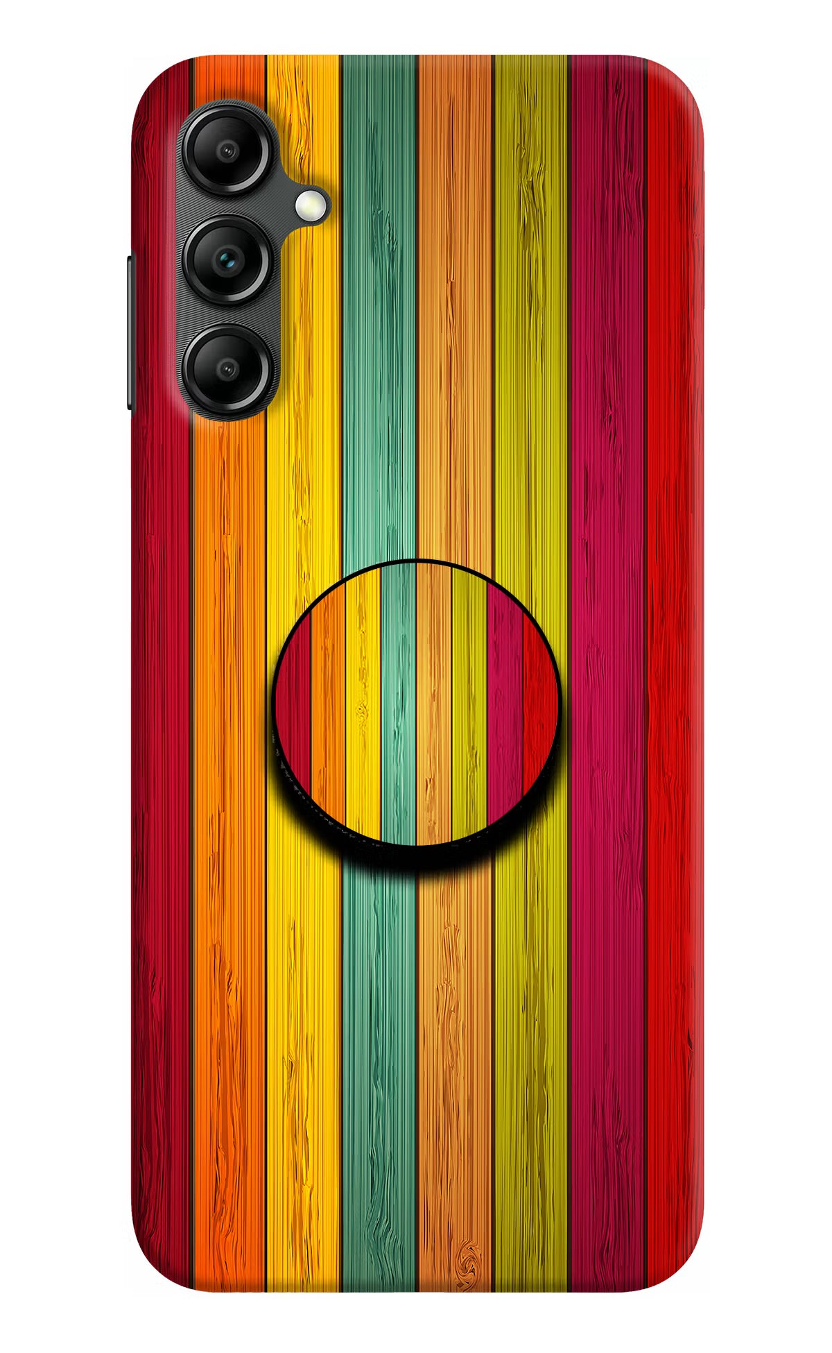 Multicolor Wooden Samsung A14 5G Pop Case by Casekaro