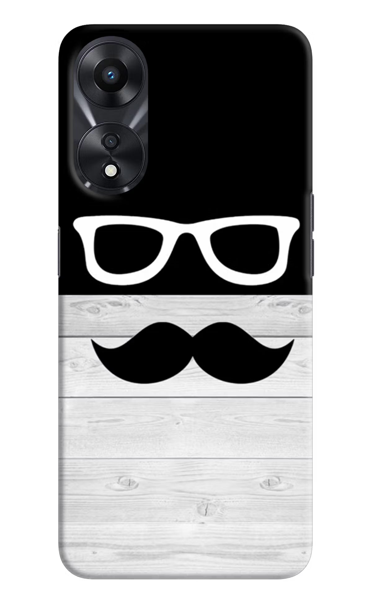 Mustache Oppo A78 5G Hard Case Back Cover by Casekaro