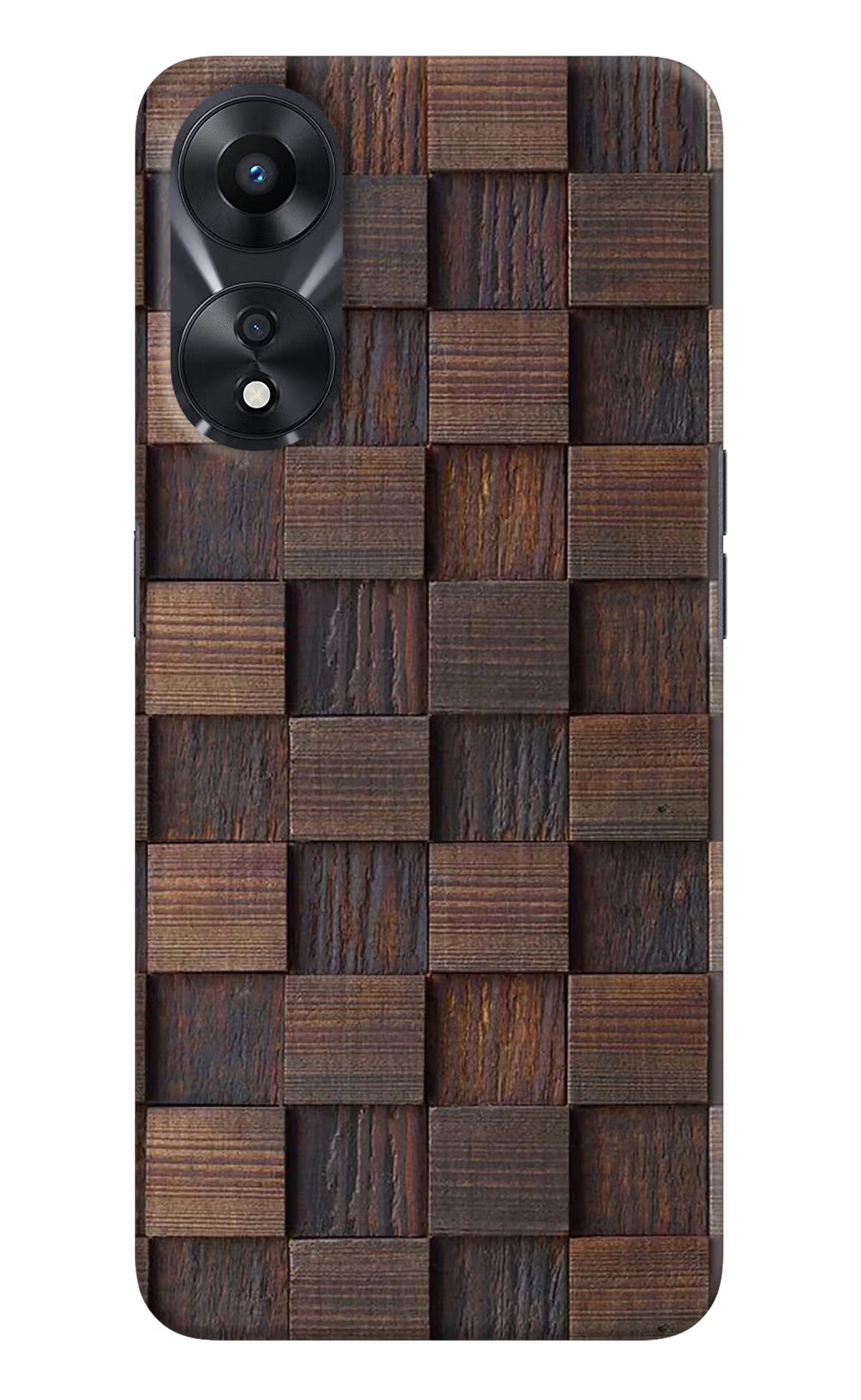Wooden Cube Design Oppo A78 5G Hard Case Back Cover by Casekaro