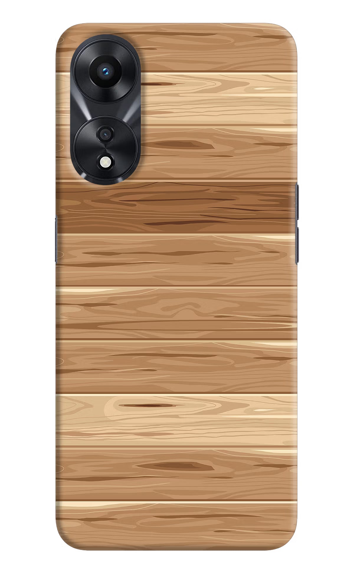 Wooden Vector Oppo A78 5G Hard Case Back Cover by Casekaro