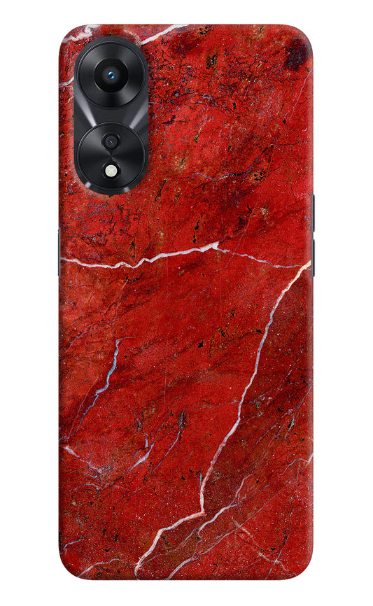 Red Marble Design Oppo A78 5G Hard Case Back Cover by Casekaro