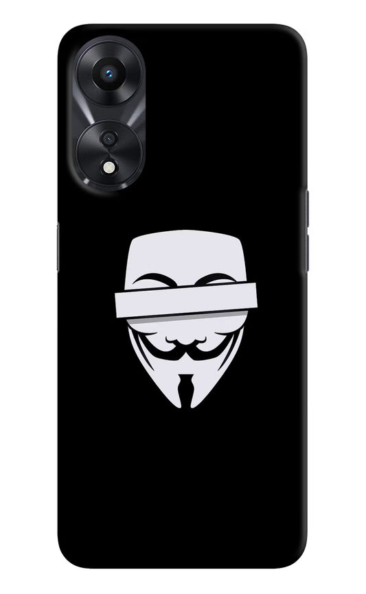 Anonymous Face Oppo A78 5G Hard Case Back Cover by Casekaro