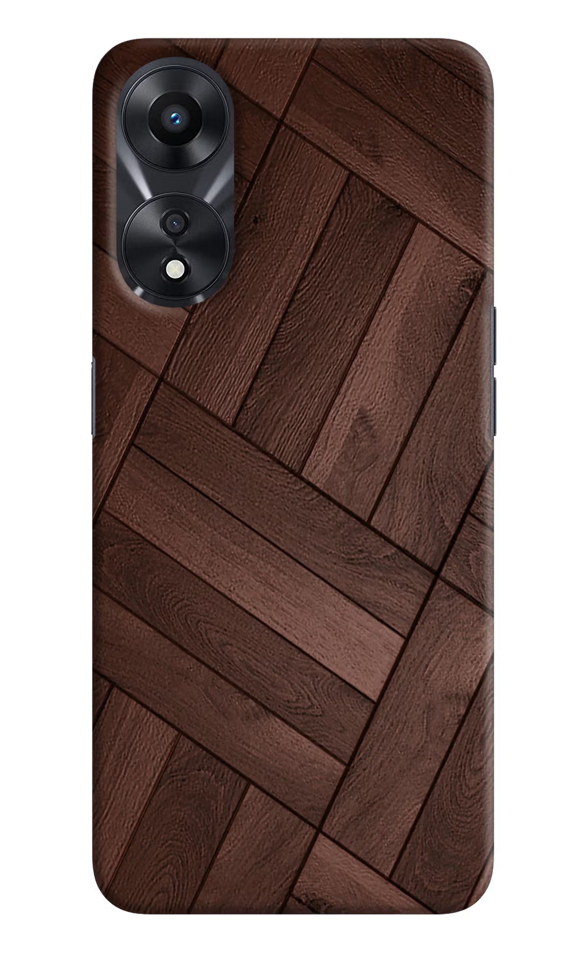 Wooden Texture Design Oppo A78 5G Hard Case Back Cover by Casekaro