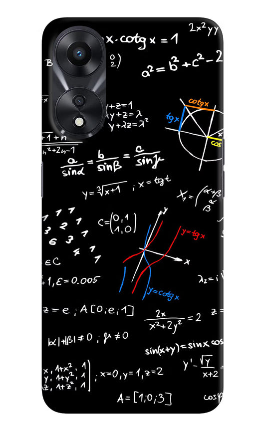 Mathematics Formula Oppo A78 5G Hard Case Back Cover by Casekaro